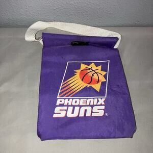 NBA Bag Phoenix Suns Vintage 90s Purple Vinyl Insulated Roll Up Lunch Box Pail